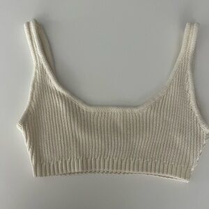 White / cream WeWoreWhat Knit Bandeau